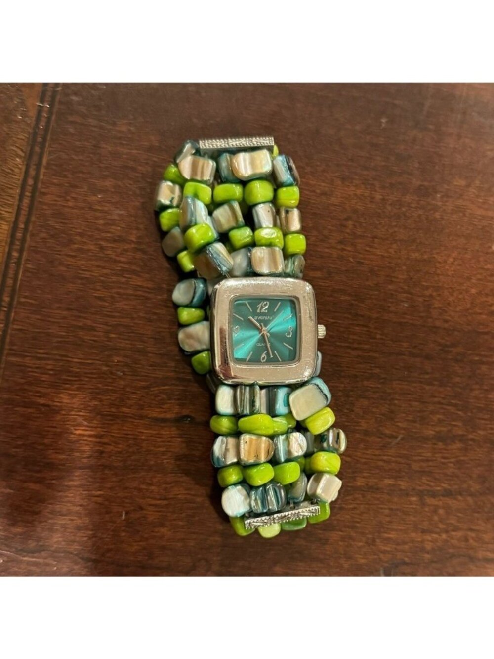 Avenue Plus Size Watch Stone Beaded Bracelet 2000s Y2k Multi Strand Stretchy VTG